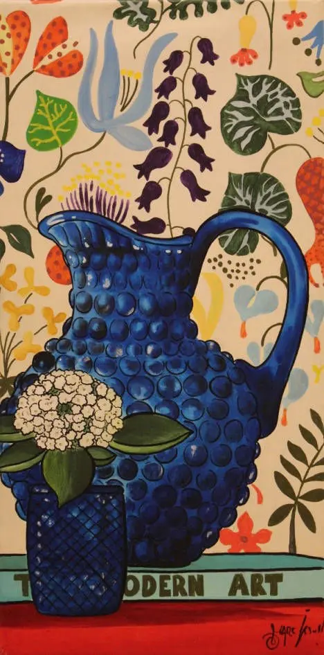 39837 GERRA BLAVA 60 X 30 OLI / TELA