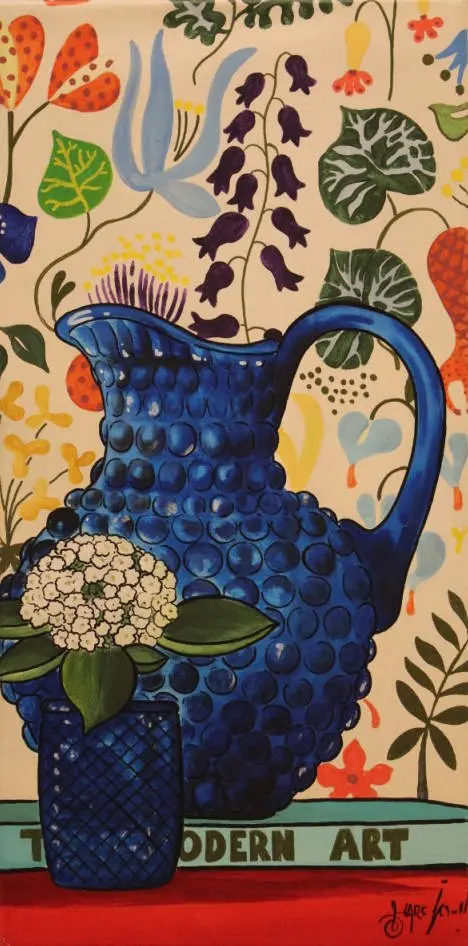 39837 GERRA BLAVA 60 X 30 OLI / TELA