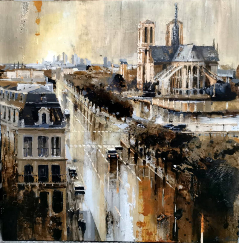 40046 NOTRE DAME DE PARIS 90 X 90 OLEO