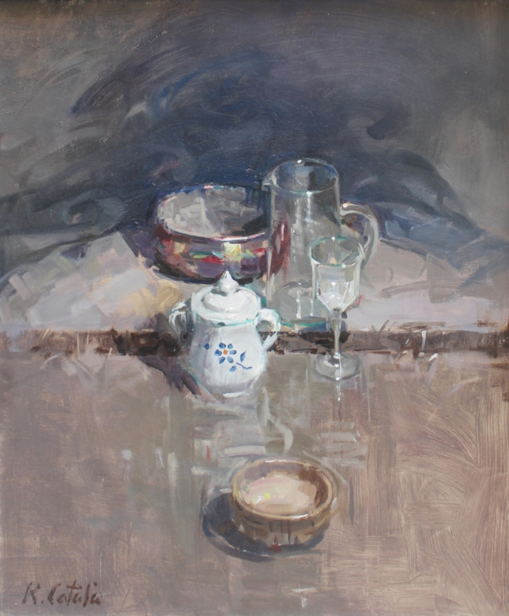 Glasses and porcelain
