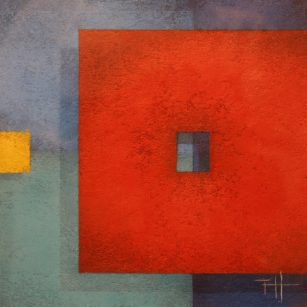 Red on blue