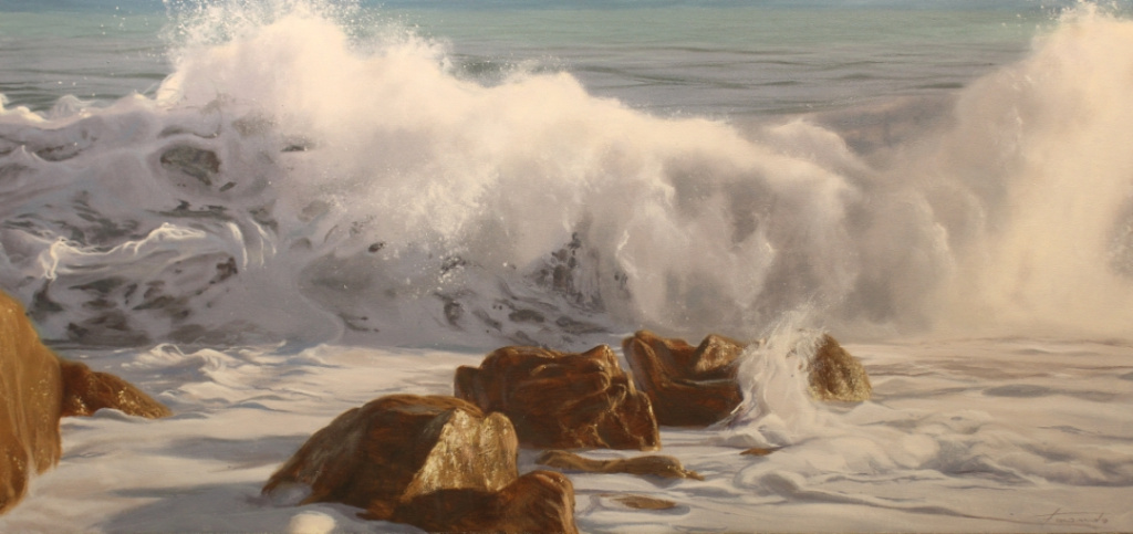 Wave and rocks