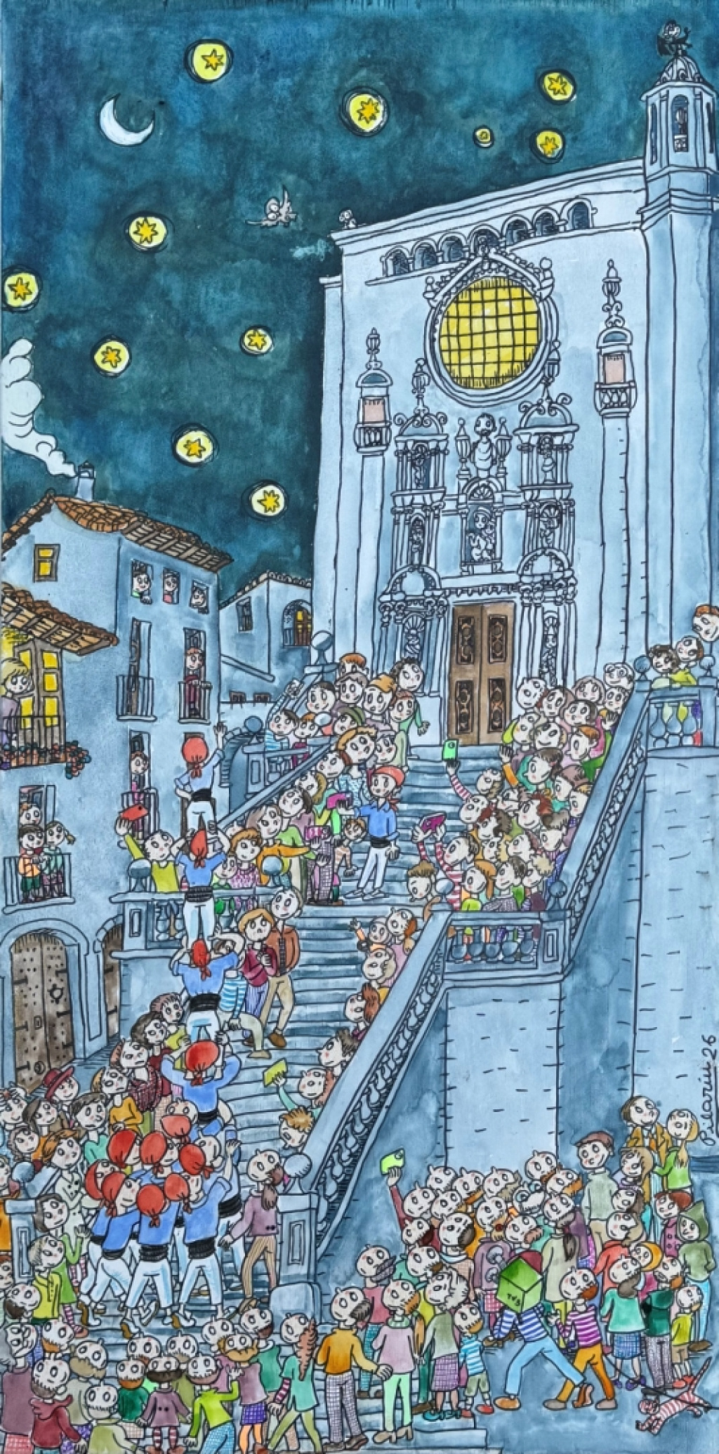 LA PUJADA DELS CASTELLERS