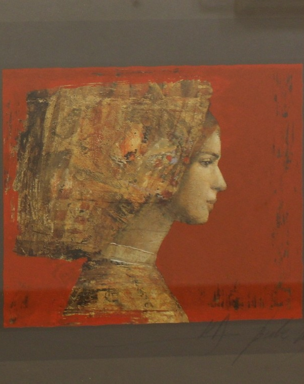 PROFILE. RED BACKGROUND
